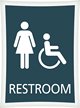 Restroom, Women/Handicapped, 11.375 in. x 8.375 in. Sign