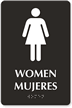 Tactile Touch Braille Bilingual Engraved Sign for Women