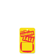 Clearance Sale Tag Yellow Cardstock With Red Ink