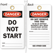 Do Not Start Lockout Tag