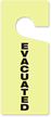 Glow-in-the-Dark Evacuated Plastic Door Knob Hang Tag