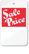 Sale Price Large , white stock, Tag