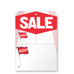 Sale Was and Now Tag Yellow and Black