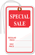 Sale Large, White stock, Red ink String