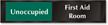 First Aid Room - Unoccupied/In Use Slider Sign