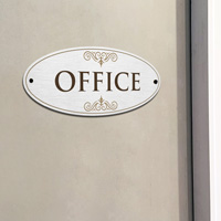 Elegant plate door sign for office use