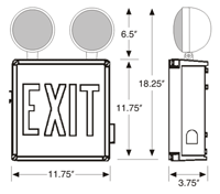 Wet Location Combo LED Exit Sign