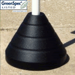 Recycled Rubber Sign Base with PVC post
