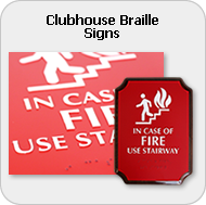 Clubhouse Braille Signs