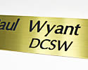 Custom Engraved Brass Signs