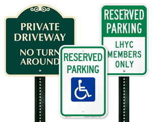 Parking Signs, Posts & Bases