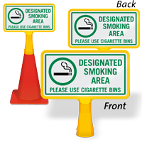 Designated Smoking Area ConeBoss Sign
