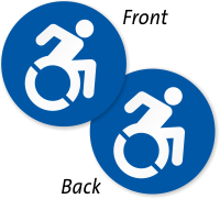 New Accessible Two-Sided Door Decals Symbol