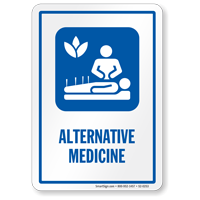 Alternative Medicine Sign with Natural Medical Therapies Symbol