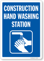 Construction Hand Washing Station Sign