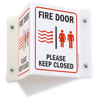 Fire Door Please Keep Closed (graphic) Sign