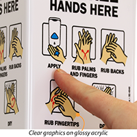 Hand Sanitizer Available Here Projecting Sign