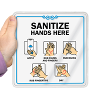 Hand sanitizing station sign