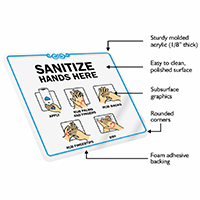 Sanitize hands here notice