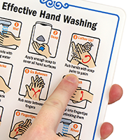 Hand hygiene showcase sign