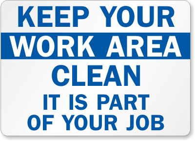 Keep-Housekeeping-Area-Clean-Sign