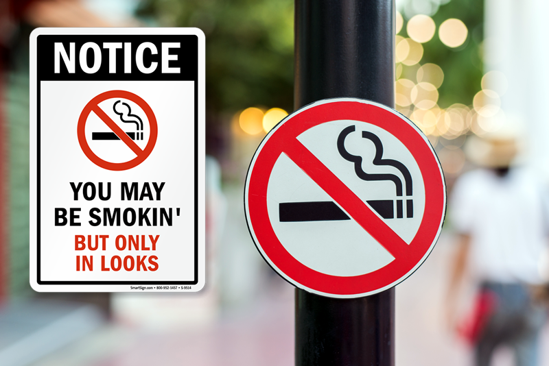 Get More Attention with Funny No Smoking Signs -