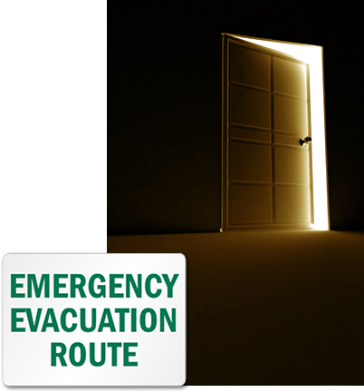 Evacuation Map Signs