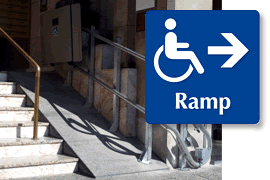 Automatic Door Label with Accessible Symbol, SKU: S-5090