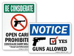 Guns Welcome Signs | Guns Allowed Signs