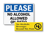 Liquor On Premises Immediate Dismissal OSHA Notice Safety Sign MACC808