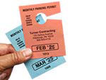 Personalized Monthly Temporary Hang Tags