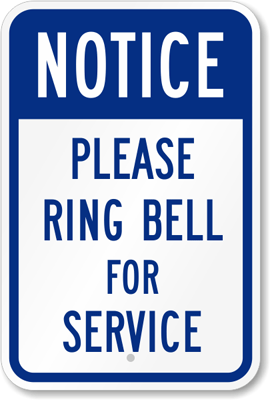 Warning Sign NOTICE PLEASE RING BELL 200x300mm Private Property Door Security