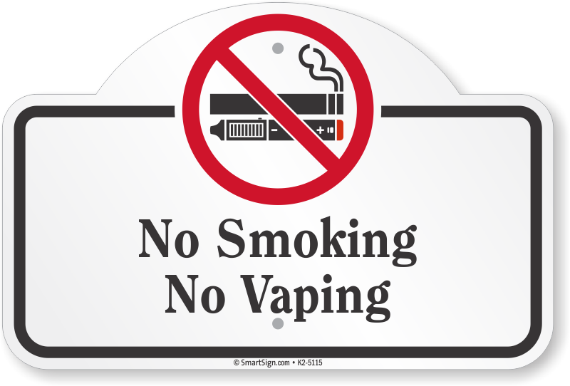 500 NO SMOKING NO VAPING STICKERS VIEW BOTH SIDES DOUBLE SIDED ALL BLACK 70 MM 
