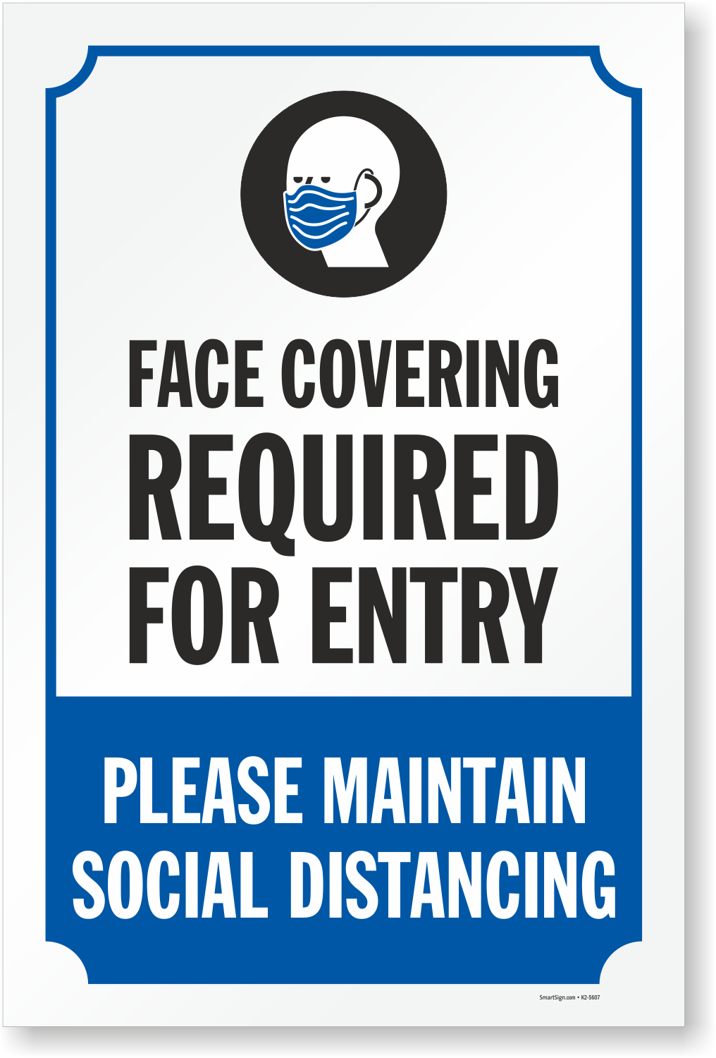 San Mateo County Face Covering Alert Safety Sign