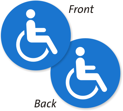 Details about   Handicap Accessible Bathroom Door Sign Vinyl Sticker Die Cut Wheelchair ADA 