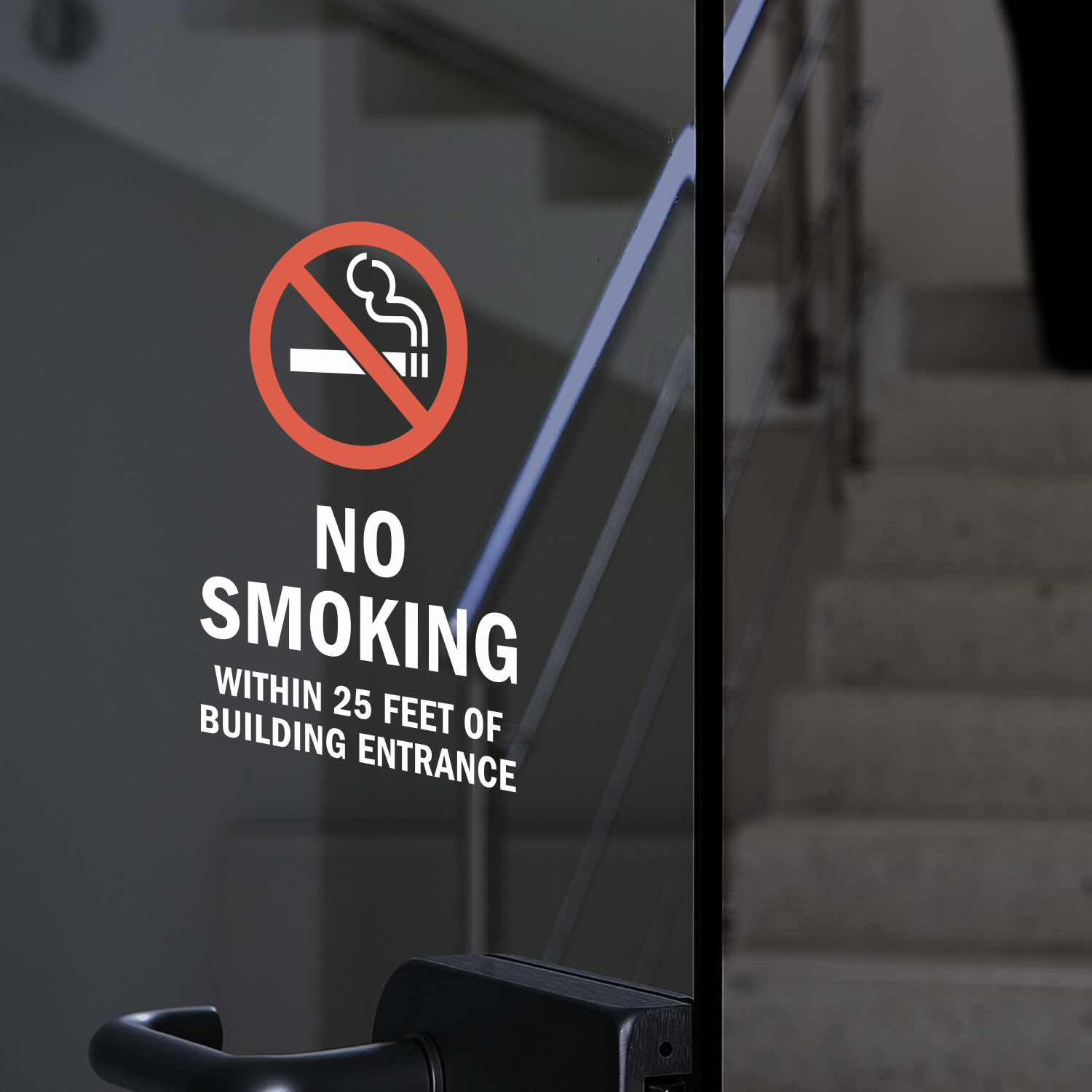 NO SMOKING 25 Ft Sticker Decal waterproof outdoor high quality White Background 