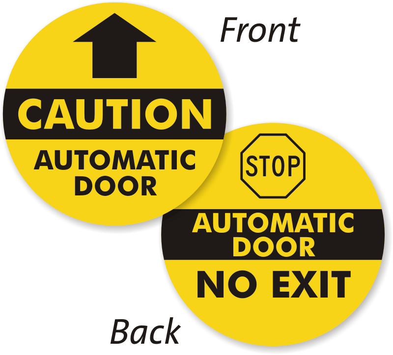 No Exit Door Sign Adhesive Sticker Decal Notice for Door Warning Shop Retail 