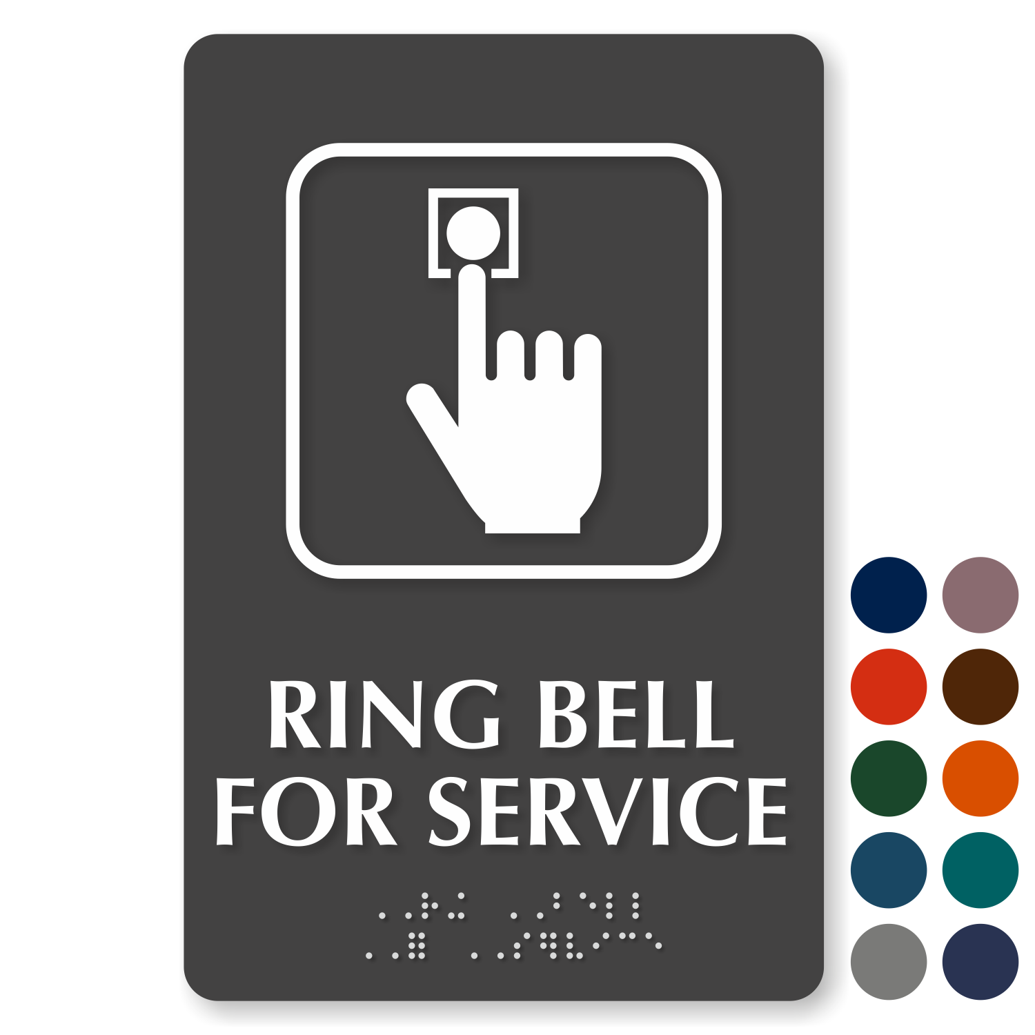 Call Bells Please Ring Sign For Service Assistance Receptionist Front Desk When