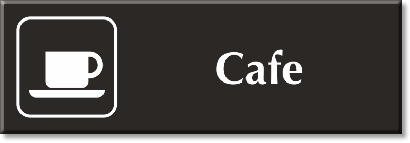Cafe Engraved Hospital Sign Cup Saucer Symbol Sku Se 6477