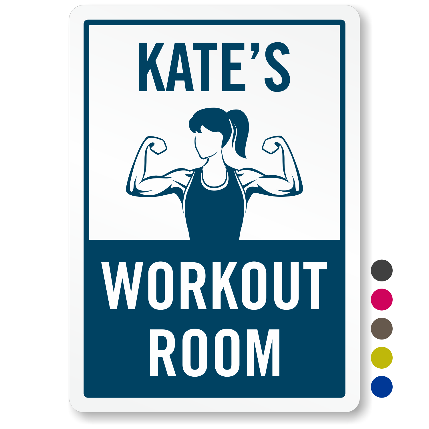 Custom YOUR NAME HERE Workout Room Signs