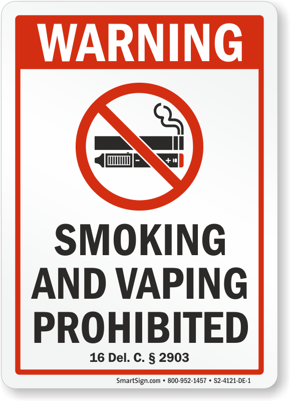 Warning Stickers Self Adhesive Prohibited Label Sign Notice✔NO SMOKING NO VAPING 