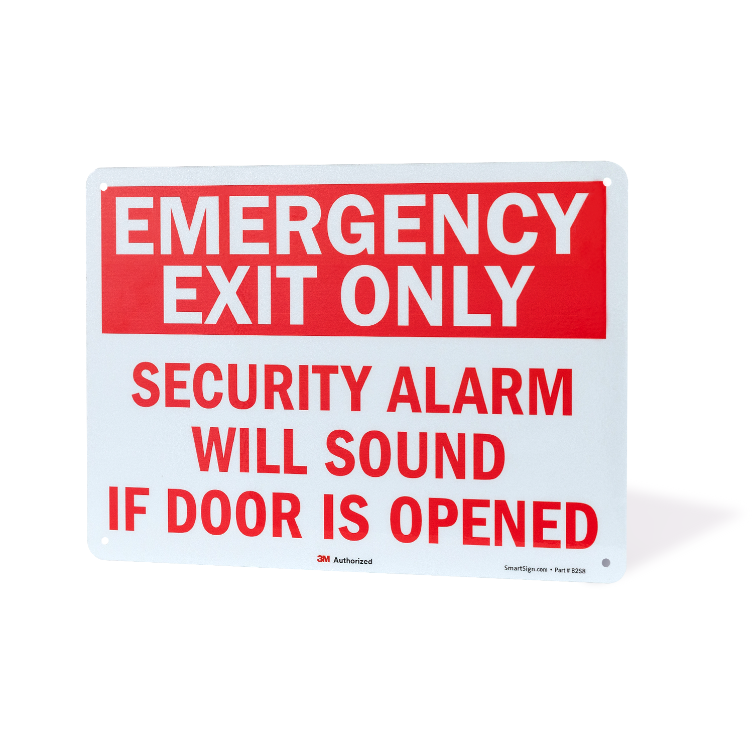 Security Alarm Signs Bardy EMERGENCY EXIT ONLY Security Alarm Will ...