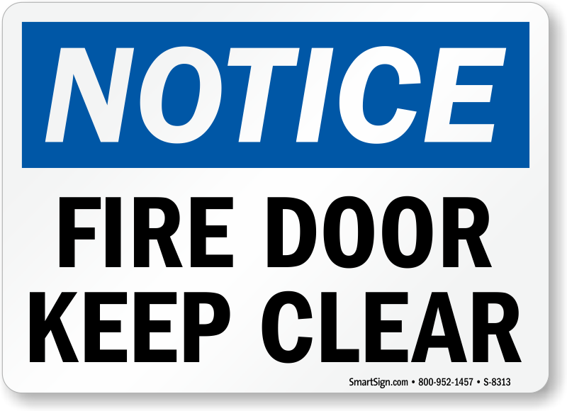 3 Adesivi Porta Tagliafuoco – Keep Locked Shut – 10x10 Cm – Norma EN ISO 7010