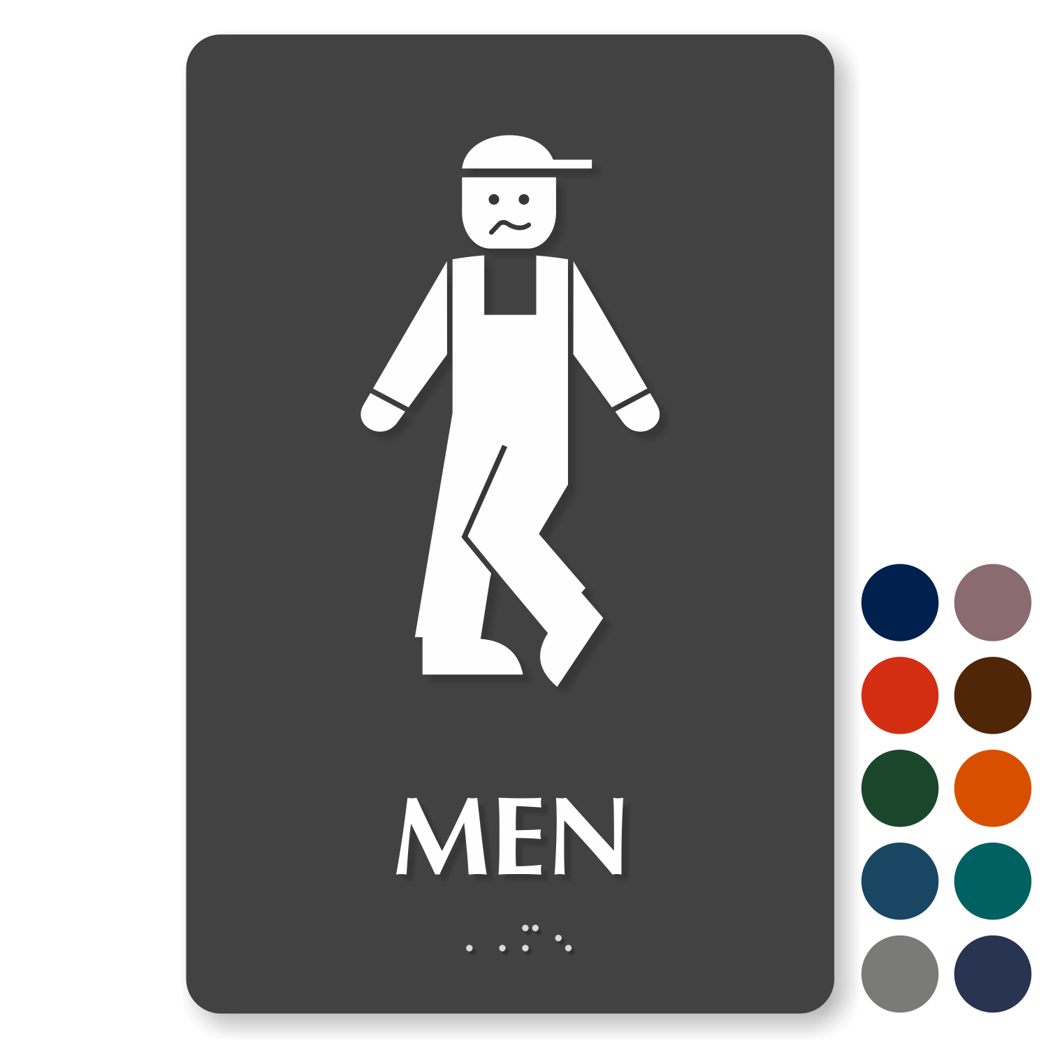 Bow-Legged Men's Funny Bathroom Sign, SKU: SE-2023