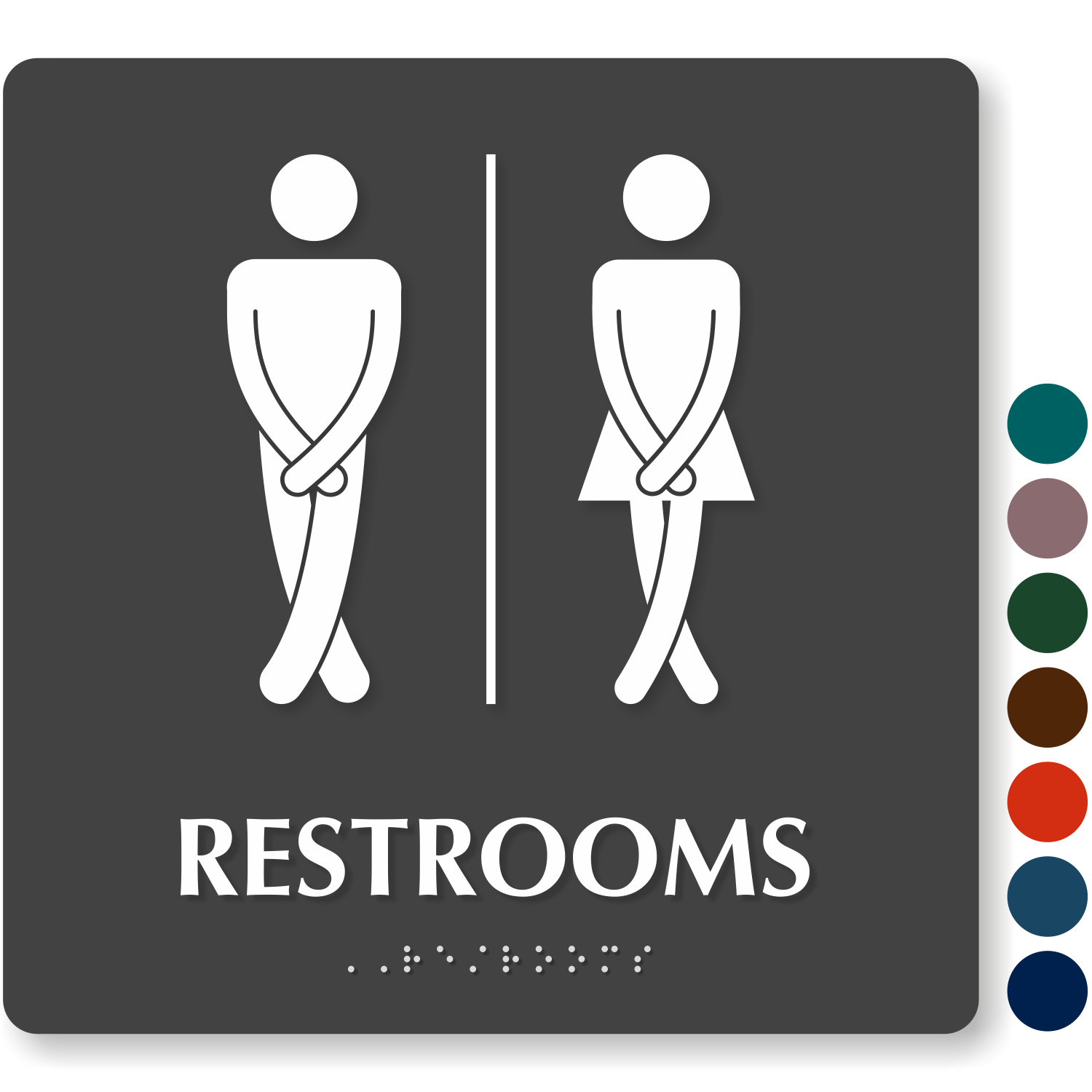 Cross-Legs Unisex Bathroom Sign, SKU: SE-2028