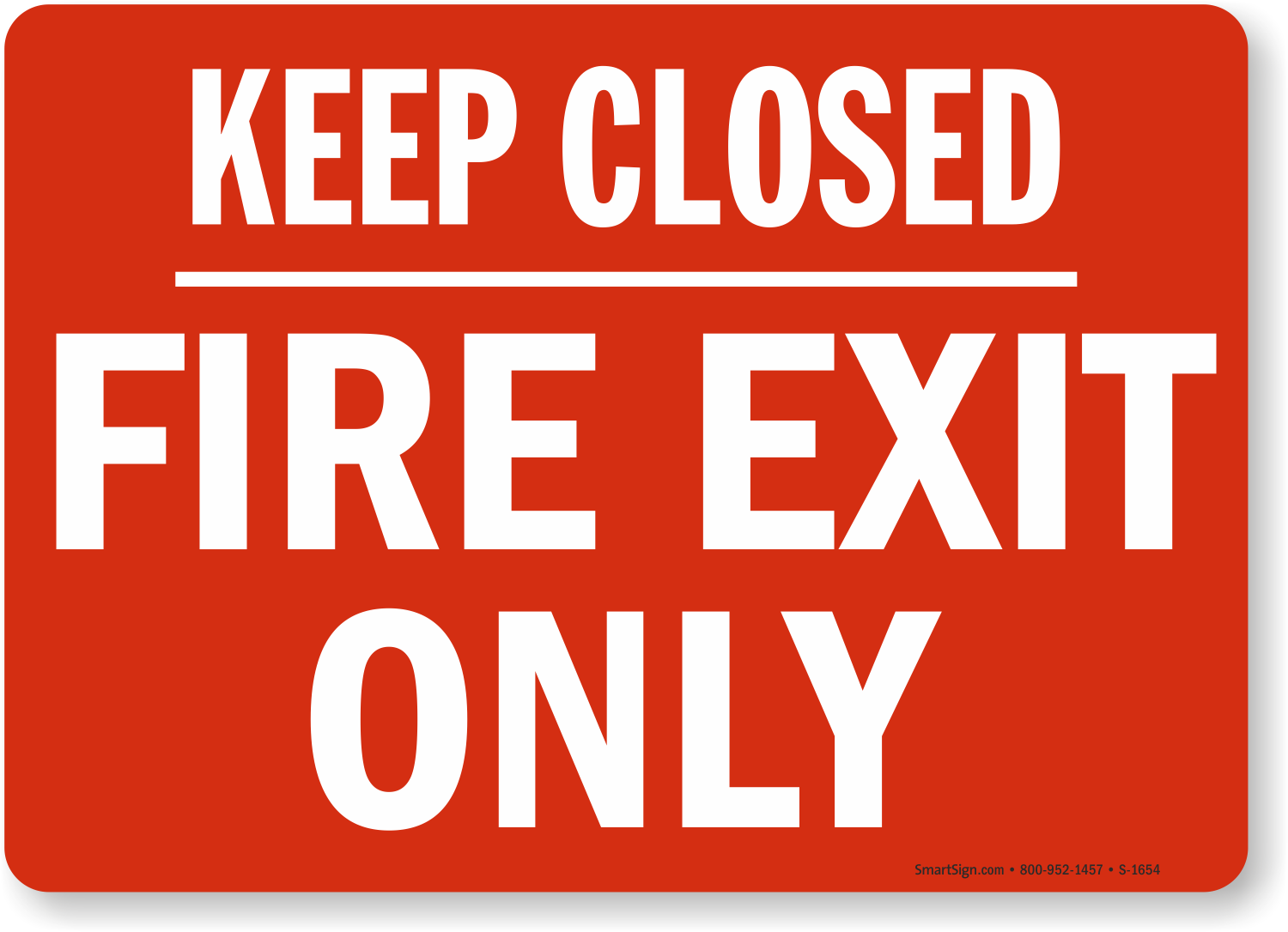 Plastic or Permanent Sticker Fire Exit sign 55 
