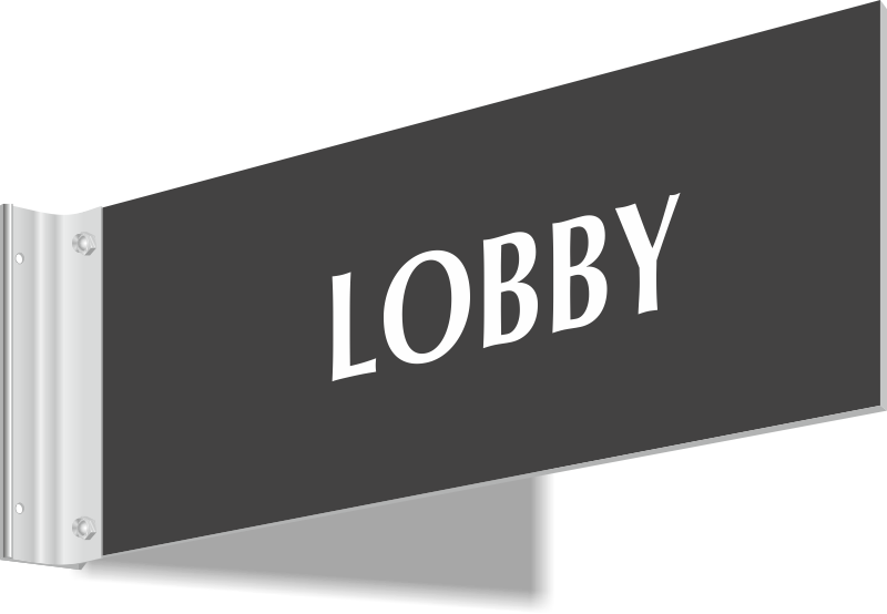 Lobby Above Door Corridor Sign - Made In USA, SKU: SE-6532