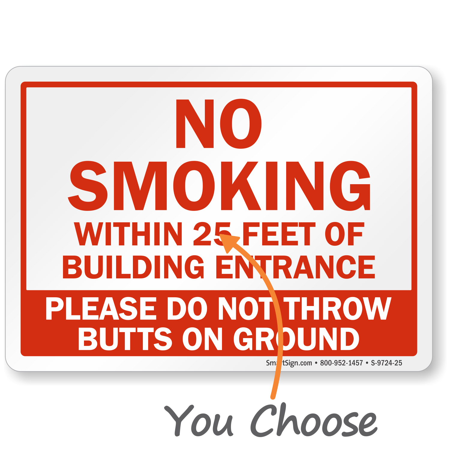No Smoking Within 20 Feet Of Building Sign