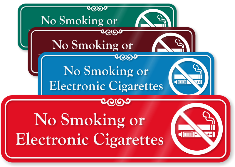 No Smoking Electronic Cigarettes Or E-Cigarette Sign, SKU: SE-6295