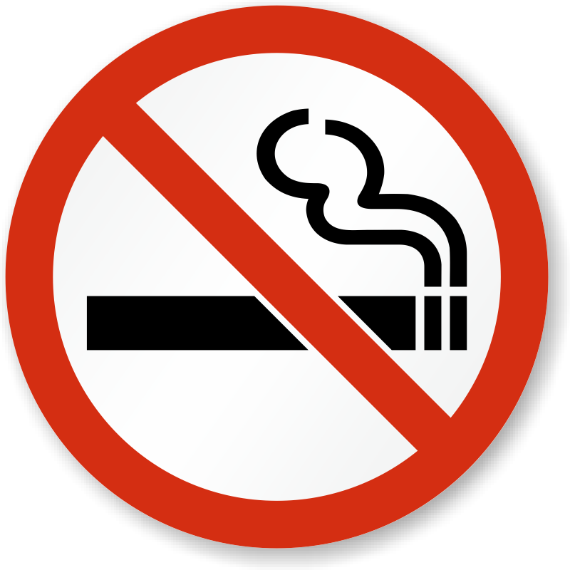 NO SMOKING High Quality Stickers Signs Decals For Indoor Use BUY 1 Get 1 FREE 